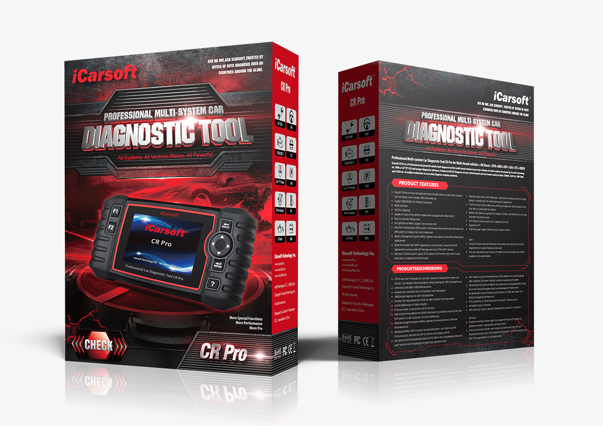 iCarsoft CR PRO READ AND CLEAR DIAGNOSTIC SCAN TOOL