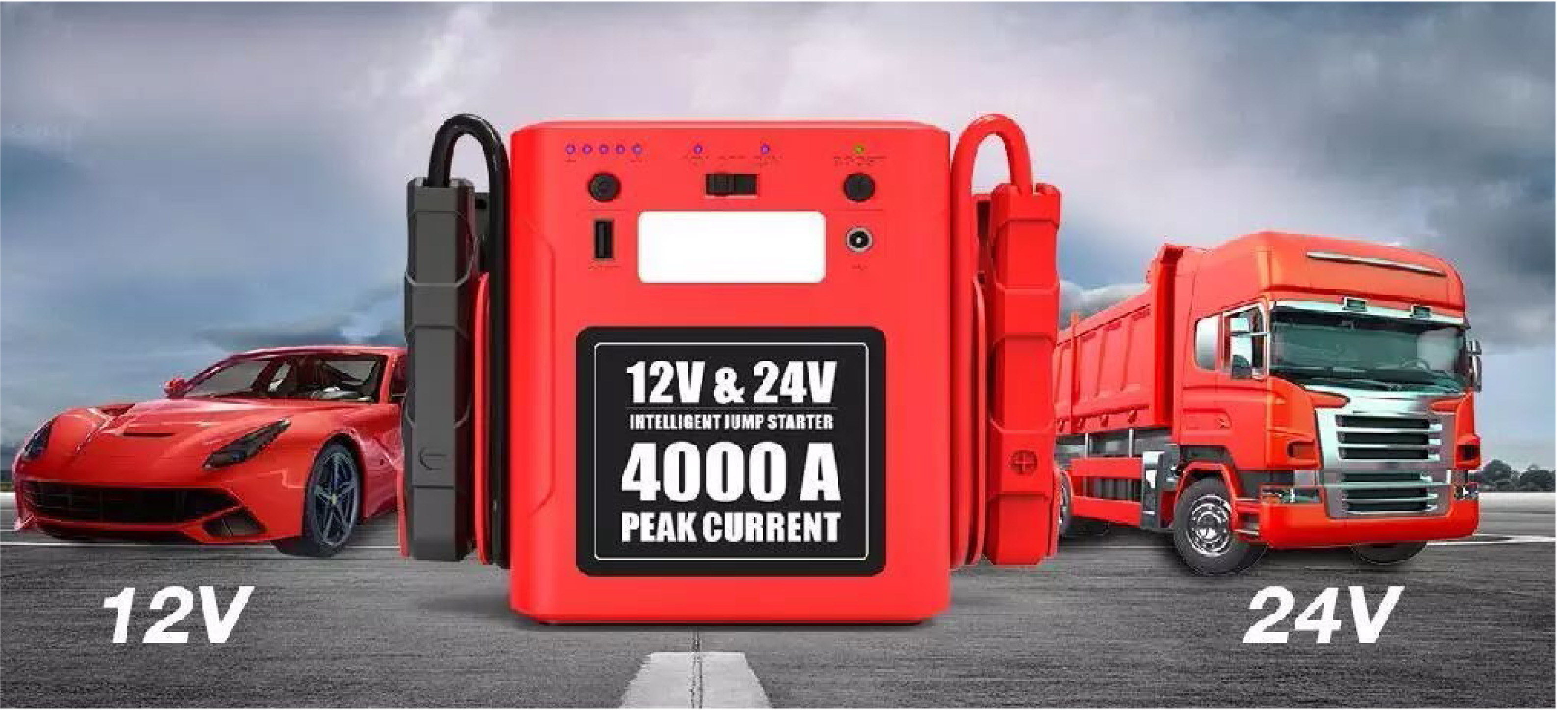 JUMP START FOR CARS AND TRUCKS 12V/24V 4000AMP AEJSf39